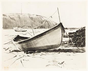 ALICE KENT STODDARD Group of 4 etchings of Monhegan Island.